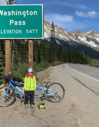 Abby makes it to the top of Washington Pass!