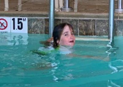 Abby swimming